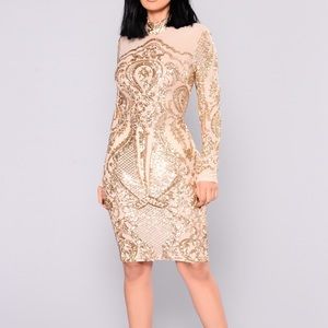 Fashion Nova sequin mesh bodycon Dress